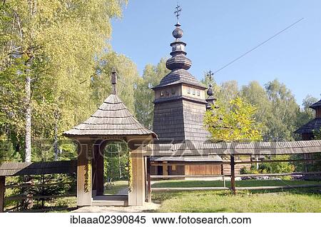 Stock Photography - "Old wooden Christian church, Lviv, Ukraine, Eastern Europe, Europe". Fotosearch