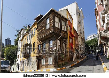 "Old wooden house in Yeni Carsi Caddesi, Europe, Beyoglu, Istanbul, European side, Istanbul Province, Turkey, European side, Europe" View Large Photo Image Stock Image - "Old wooden house in Yeni Carsi Caddesi, Europe, Beyoglu, Istanbul, European side, Istanbul Province, Turkey, European side, Europe". Fotosearch
