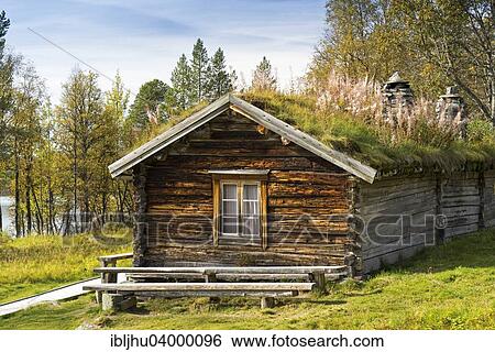 "Old wooden hut with a grass roof, Gutulisetra, Gutulia National Park, Engerdal, Hedmark, Norway, Europe" View Large Photo Image Stock Photograph - "Old wooden hut with a grass roof, Gutulisetra, Gutulia National Park, Engerdal, Hedmark, Norway, Europe". Fotosearch