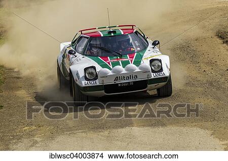 Picture - "Oldtimer Eifel Rallye Festival 2014, Lancia Stratos, built in 1976, group Slo1, Daun, Vulkaneifel, Eifel, Rhineland-Palatinate, Germany, Europe". Fotosearch