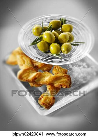 Olives and bread sticks snack View Large Photo Image Stock Image - Olives and bread sticks snack. Fotosearch