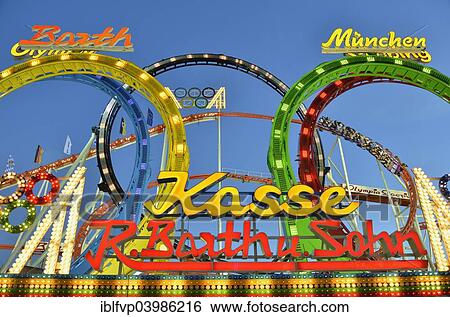 "Olympia Looping, five looping roller coaster, Oktoberfest, Munich, Upper Bavaria, Bavaria, Germany, Europe" View Large Photo Image Stock Photograph - "Olympia Looping, five looping roller coaster, Oktoberfest, Munich, Upper Bavaria, Bavaria, Germany, Europe". Fotosearch