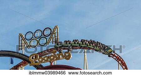 "Olympia Looping fun ride with 5 loopings, Oktoberfest, Munich, Upper Bavaria, Bavaria, Germany, Europe" View Large Photo Image Stock Photograph - "Olympia Looping fun ride with 5 loopings, Oktoberfest, Munich, Upper Bavaria, Bavaria, Germany, Europe". Fotosearch