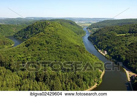 "One arm of the big loop of the Saar river near Mettlach, Saarland, Germany, Europe" View Large Photo Image Picture - "One arm of the big loop of the Saar river near Mettlach, Saarland, Germany, Europe". Fotosearch