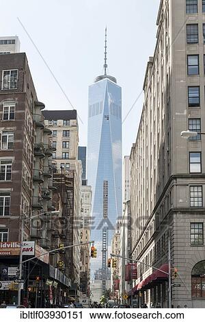 Stock Image - "One World Trade Center, New York City, New York, United States, North America". Fotosearch