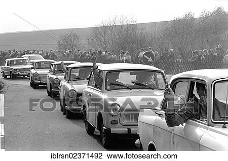 "Open inner-German border between Lower Saxony and the district of Erfurt, Thuringia, in the morning after the opening of the border was announced, GDR citizens leaving on the road from Worbis to Duderstadt, Duderstadt, Lower Saxony, Germany, Europe" View Large Photo Image Stock Image - "Open inner-German border between Lower Saxony and the district of Erfurt, Thuringia, in the morning after the opening of the border was announced, GDR citizens leaving on the road from Worbis to Duderstadt, Duderstadt, Lower Saxony, Germany, Europe". Fotosearch