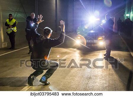 "Operational tactics training for the police, handling of violent combat situations, firearms training, defence, arrest of a man with a gun, Regional Police Training Centre for Eastern Westphalia" View Large Photo Image Stock Image - "Operational tactics training for the police, handling of violent combat situations, firearms training, defence, arrest of a man with a gun, Regional Police Training Centre for Eastern Westphalia". Fotosearch