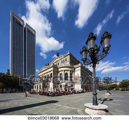 "Opernplatz square and Alte Oper, Old Opera House, in front of OpernTurm by Tishman Speyer Property with UBS Bank Westend, Rhein-Main, Frankfurt am Main, Hesse, Germany, Europe" View Large Photo Image Stock Photo - "Opernplatz square and Alte Oper, Old Opera House, in front of OpernTurm by Tishman Speyer Property with UBS Bank Westend, Rhein-Main, Frankfurt am Main, Hesse, Germany, Europe". Fotosearch