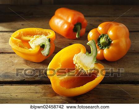 Orange bell peppers View Large Photo Image Stock Image - Orange bell peppers. Fotosearch