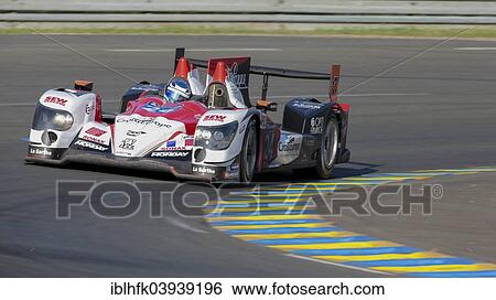 Stock Photograph - "Oreca O3-Nissan, No. 24, LM P2, of team Sebastien Loeb Racing, France, in the qualification for the 24 hours of Le Mans, Circuit de la Sarthe, Le Mans, France, Europe". Fotosearch