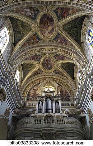 "Organ and ceiling fresco, Franciscan Church, Rabat, Malta, Europe" View Large Photo Image Stock Photo - "Organ and ceiling fresco, Franciscan Church, Rabat, Malta, Europe". Fotosearch