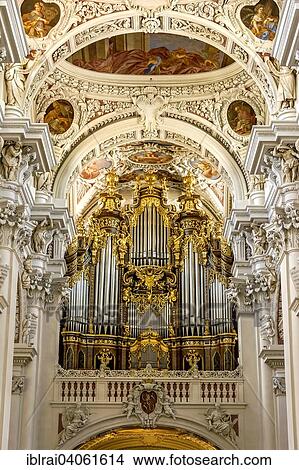 "Organ, baroque St. Stephen's Cathedral, Passau, Lower Bavaria, Bavaria, Germany, Europe" View Large Photo Image Picture - "Organ, baroque St. Stephen's Cathedral, Passau, Lower Bavaria, Bavaria, Germany, Europe". Fotosearch
