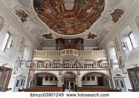 "Organ loft, St. Michael's Church, 2009, ceiling fresco by Johann Peter Herrlein, 1761, Zeil am Main, Lower Franconia, Bavaria, Germany, Europe" View Large Photo Image Stock Photo - "Organ loft, St. Michael's Church, 2009, ceiling fresco by Johann Peter Herrlein, 1761, Zeil am Main, Lower Franconia, Bavaria, Germany, Europe". Fotosearch