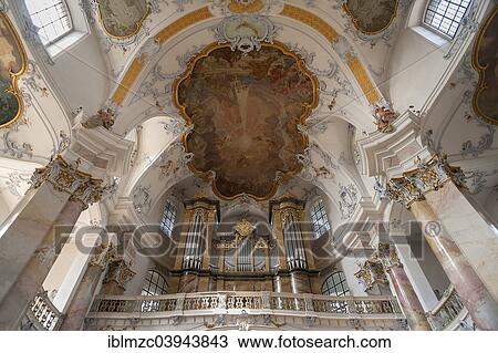 "Organ loft with the Rieger organ, above ceiling frescoes by the Italian painter Andrea Appiani, Basilica of the Fourteen Holy Helpers, 1743-1772, architect Balthasar Neumann, Bad Staffelstein, Upper Franconia, Bavaria, Germany, Europe" View Large Photo Image Stock Image - "Organ loft with the Rieger organ, above ceiling frescoes by the Italian painter Andrea Appiani, Basilica of the Fourteen Holy Helpers, 1743-1772, architect Balthasar Neumann, Bad Staffelstein, Upper Franconia, Bavaria, Germany, Europe". Fotosearch