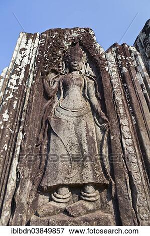 "Original bas relief of an Apsara from the Bayon, Angkor Thom, Siem Reap, Cambodia, Asia" View Large Photo Image Stock Photo - "Original bas relief of an Apsara from the Bayon, Angkor Thom, Siem Reap, Cambodia, Asia". Fotosearch