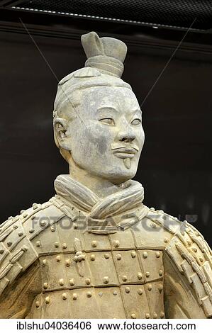 Stock Photograph - "Original Terracotta Warriors, Mausoleum of the First Qin Emperor, Xi'an, Shaanxi Province, China, Asia". Fotosearch