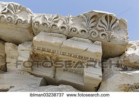 "Ornaments on Trajaneum, Trajan Temple, Acropolis, Pergamon, Manisa Province, Aegean Region, Turkey, Asia" View Large Photo Image Stock Photo - "Ornaments on Trajaneum, Trajan Temple, Acropolis, Pergamon, Manisa Province, Aegean Region, Turkey, Asia". Fotosearch
