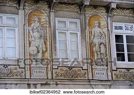 "Ornate facade of a residential building, with tiles, Azulejos, Bairro Alto, Lisbon, Portugal, Europe" View Large Photo Image Stock Image - "Ornate facade of a residential building, with tiles, Azulejos, Bairro Alto, Lisbon, Portugal, Europe". Fotosearch