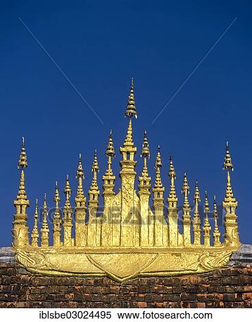 "Ornate, gilded gables, Wat Xieng Tong or Vat Xienthong, Luang Prabang, Luang Prabang Province, Laos, Asia" View Large Photo Image Stock Photography - "Ornate, gilded gables, Wat Xieng Tong or Vat Xienthong, Luang Prabang, Luang Prabang Province, Laos, Asia". Fotosearch