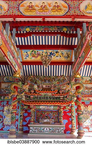"Ornate interior of the Chinese Chao Pu-Ya Shrine, Thung Sri Muang Park, Udon Thani, Isan or Isaan, Thailand, Asia" View Large Photo Image Stock Image - "Ornate interior of the Chinese Chao Pu-Ya Shrine, Thung Sri Muang Park, Udon Thani, Isan or Isaan, Thailand, Asia". Fotosearch