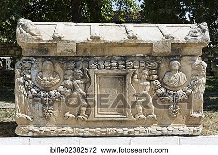 "Ornate relief on a sarcophagus at the ancient archaeological site of Aphrodisias, Geyre, Karacasu, Aydin, Western Turkey, Turkey, Asia" View Large Photo Image Stock Image - "Ornate relief on a sarcophagus at the ancient archaeological site of Aphrodisias, Geyre, Karacasu, Aydin, Western Turkey, Turkey, Asia". Fotosearch