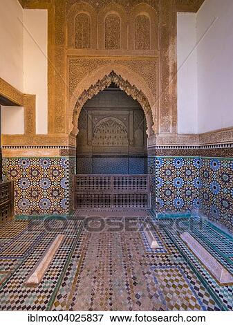 "Ornate stucco decoration, small mausoleum of the Saadian Tombs, Medina, Marrakech, Marrakech-Tensift-El Haouz, Morocco, Africa" View Large Photo Image Stock Photo - "Ornate stucco decoration, small mausoleum of the Saadian Tombs, Medina, Marrakech, Marrakech-Tensift-El Haouz, Morocco, Africa". Fotosearch