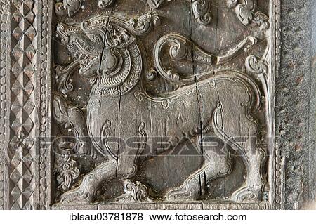 "Ornate wood carving, Sinhalese lion, Embekke Devale Temple, near Kandy, Central Province, Sri Lanka, Asia" View Large Photo Image Stock Photo - "Ornate wood carving, Sinhalese lion, Embekke Devale Temple, near Kandy, Central Province, Sri Lanka, Asia". Fotosearch
