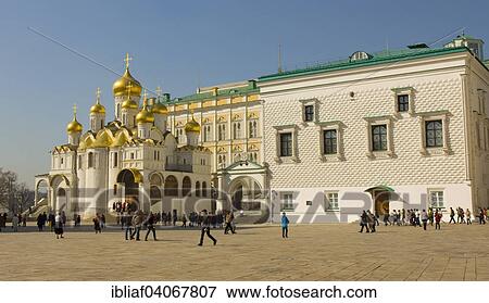 "Orthodox Annunciation Cathedral and Palace of Facets, Moscow Kremlin, Moscow, Russia, Europe" View Large Photo Image Stock Photo - "Orthodox Annunciation Cathedral and Palace of Facets, Moscow Kremlin, Moscow, Russia, Europe". Fotosearch