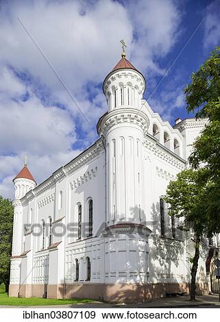 Stock Photo - "Orthodox Cathedral, Church of our Lady of the Assumption, Vilnius, Vilnius district, Lithuania, Europe". Fotosearch