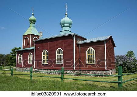 Stock Image - "Orthodox church, Metskula, Saaremaa, Estonia, Baltic States, Europe". Fotosearch