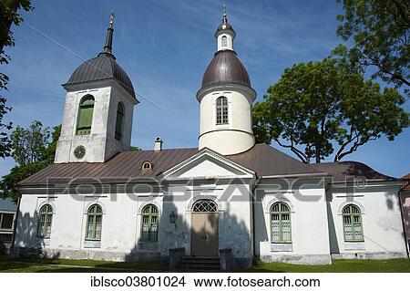 Picture - "Orthodox St. Nicholas Church, Kuressaare, Saaremaa, Estonia, Baltic States, Europe". Fotosearch