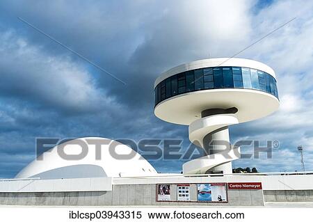 "Oscar Niemeyer International Cultural Centre, by Brazilian architect Oscar Niemeyer, Aviles, Spain, Europe" View Large Photo Image Stock Photography - "Oscar Niemeyer International Cultural Centre, by Brazilian architect Oscar Niemeyer, Aviles, Spain, Europe". Fotosearch