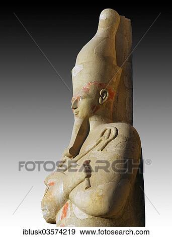"Osiris statue at Hatshepsut's Temple, Deir el-Bahari, Luxor, Luxor Governorate, Egypt, Africa" View Large Photo Image Stock Photo - "Osiris statue at Hatshepsut's Temple, Deir el-Bahari, Luxor, Luxor Governorate, Egypt, Africa". Fotosearch