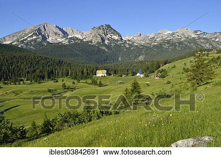 Stock Image - "Otoka river valley, Durmitor National Park, Unesco World Heritage Site, Monte, The Balkans, Europe". Fotosearch