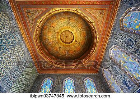 Stock Photography - "Ottoman tiled rooms of the Crown Prince in the Harem of the Topkapi Palace, Istanbul, Turkey, Asia". Fotosearch