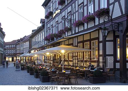 "Outdoor cafes in the market square, Wernigerode, Saxony-Anhalt, Germany, Europe" View Large Photo Image Stock Image - "Outdoor cafes in the market square, Wernigerode, Saxony-Anhalt, Germany, Europe". Fotosearch