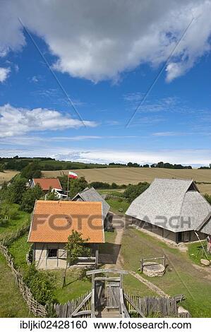 Stock Image - "Outer bailey of the motte, Luetjenburg, Schleswig-Holstein, Germany, Europe". Fotosearch