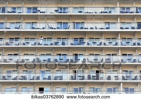 Stock Photography Of Outside Cabins With Verandas Cruise Ship