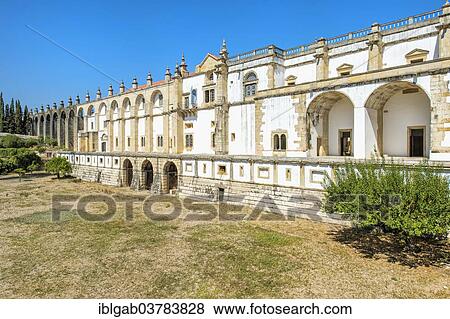"Outside of the Raven cloister and aqueduct, Convento de Cristo Kloster, Unesco World Heritage Site, Tomar, Ribatejo, Portugal, Europe" View Large Photo Image Stock Photo - "Outside of the Raven cloister and aqueduct, Convento de Cristo Kloster, Unesco World Heritage Site, Tomar, Ribatejo, Portugal, Europe". Fotosearch