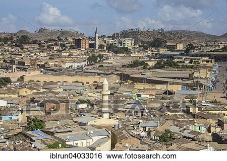 Stock Photograph - "Overlooking the city, Asmara, Eritrea, Africa". Fotosearch