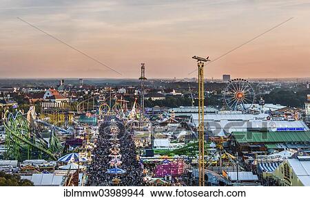 "Overlooking the Oktoberfest, Munich, Upper Bavaria, Bavaria, Germany, Europe" View Large Photo Image Picture - "Overlooking the Oktoberfest, Munich, Upper Bavaria, Bavaria, Germany, Europe". Fotosearch