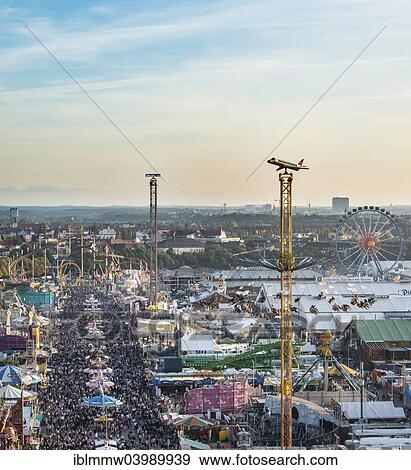 "Overlooking the Oktoberfest, Munich, Upper Bavaria, Bavaria, Germany, Europe" View Large Photo Image Stock Photo - "Overlooking the Oktoberfest, Munich, Upper Bavaria, Bavaria, Germany, Europe". Fotosearch