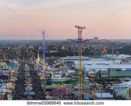 "Overlooking the Oktoberfest, Munich, Upper Bavaria, Bavaria, Germany, Europe" View Large Photo Image Stock Photograph - "Overlooking the Oktoberfest, Munich, Upper Bavaria, Bavaria, Germany, Europe". Fotosearch