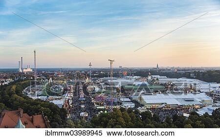 "Overlooking the Oktoberfest, Munich, Upper Bavaria, Bavaria, Germany, Europe" View Large Photo Image Stock Photography - "Overlooking the Oktoberfest, Munich, Upper Bavaria, Bavaria, Germany, Europe". Fotosearch
