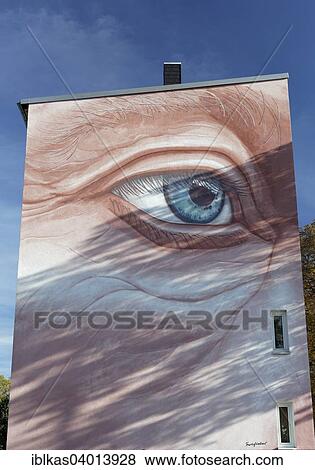 "Oversized human eye, mural on a house wall, street art, Dusseldorf, North Rhine-Westphalia, Germany, Europe" View Large Photo Image Stock Photo - "Oversized human eye, mural on a house wall, street art, Dusseldorf, North Rhine-Westphalia, Germany, Europe". Fotosearch