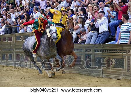 "Overtaking manoeuvre of the winner at the historic horse race Palio di Siena, Piazza del Campo, Siena, Tuscany, Italy, Europe" View Large Photo Image Stock Image - "Overtaking manoeuvre of the winner at the historic horse race Palio di Siena, Piazza del Campo, Siena, Tuscany, Italy, Europe". Fotosearch