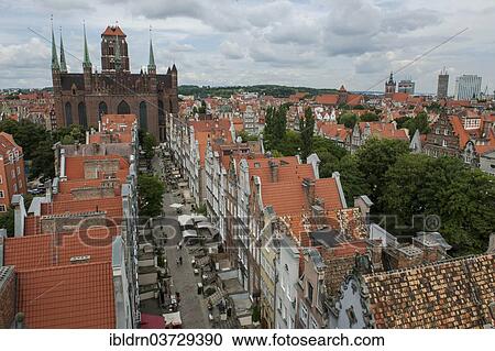 "Overview of Mariacka Street or Ulica Mariacka with the historic patrician houses and St. Mary's Church, Gdansk, Pomeranian Voivodeship, Poland, Europe" View Large Photo Image Stock Image - "Overview of Mariacka Street or Ulica Mariacka with the historic patrician houses and St. Mary's Church, Gdansk, Pomeranian Voivodeship, Poland, Europe". Fotosearch