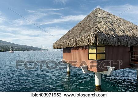 "Overwater bungalows, Moorea, French Polynesia, Oceania" View Large Photo Image Stock Image - "Overwater bungalows, Moorea, French Polynesia, Oceania". Fotosearch