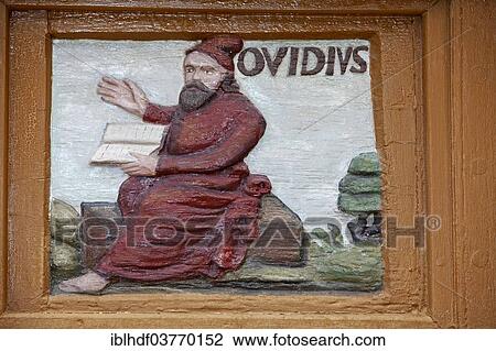 "Ovid, 43 B. C. - A. D. 17, a Roman poet, wood carving, Alte Lateinschule Alfeld building, Alfeld, Lower Saxony, Germany, Europe" View Large Photo Image Stock Image - "Ovid, 43 B. C. - A. D. 17, a Roman poet, wood carving, Alte Lateinschule Alfeld building, Alfeld, Lower Saxony, Germany, Europe". Fotosearch