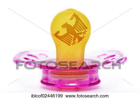 "Pacifier with German federal eagle, symbolic image for child care subsidies" View Large Photo Image Stock Photo - "Pacifier with German federal eagle, symbolic image for child care subsidies". Fotosearch